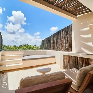 Aldea Zama Oasis: Private Pool With 24/7 Security Apartment